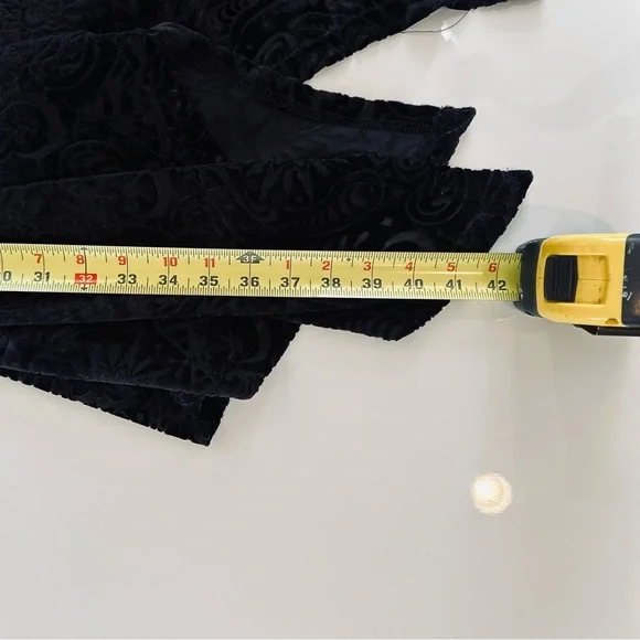 Killstar Genesis Lace Up Black Velvet Burnout Gothic Maxi Skirt - Picture 13 of 13